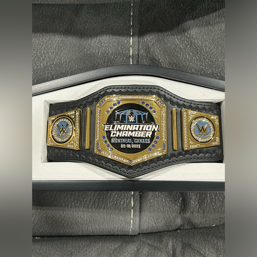 WWE Elimination chamber 2023 ppv/ple offical championship title belt! mini! RARE